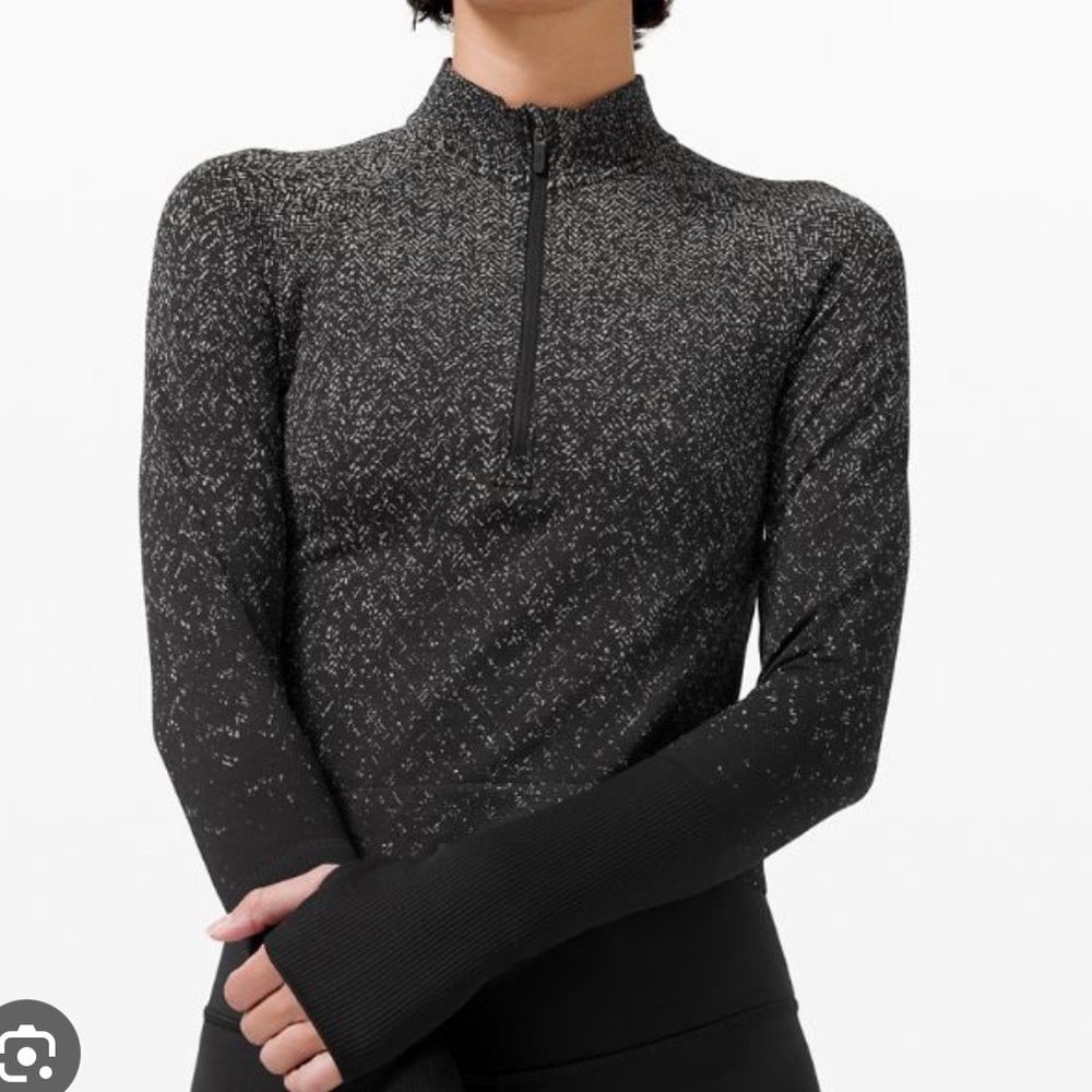 Restless lululemon half zip cropped